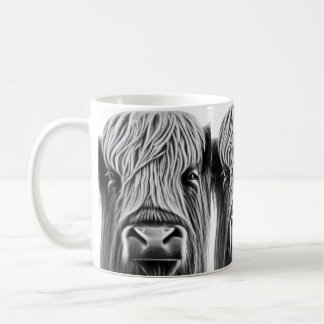 Scottish Highland Koe Print Coffee Mok
