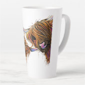 Scottish Highland Koe "S&N" van Shirley MacArthur Latte Mok (Rechterhoek)