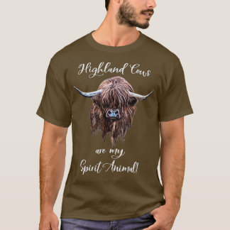 Scottish Highland Koe Spirit Animal T-shirt