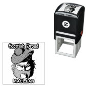 Scottish Highlander Clan MacLean Ink Stamp Zelfinktende Stempel (In situ)