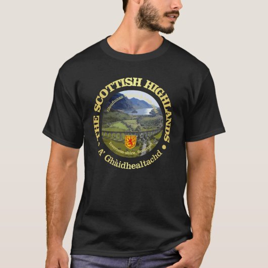 Scottish Highlands retro funny T-shirt (Voorkant)