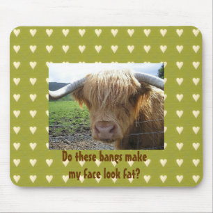 Scottish Highlands Steer Humor - Mousepad Muismat