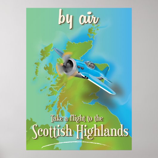 Scottish highlands travel poster (Devant)