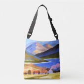 Scottish Highlands Tulips Cross-Body Bag Crossbody Tas (Voorkant)
