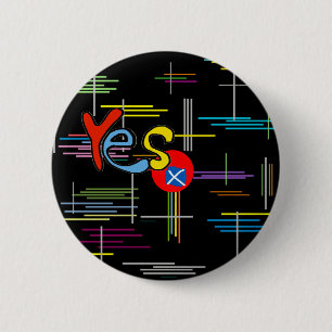 Scottish Independence Bright Lines Flag Badge Ronde Button 5,7 Cm