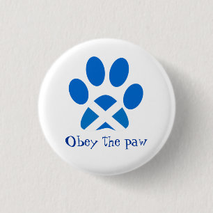 Scottish Independence Cat Paw Print Saltire Badge Ronde Button 3,2 Cm