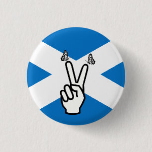 Scottish Independence Flag Peace Sign Button