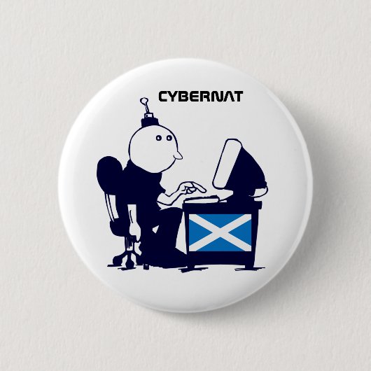 Scottish Independence Indy Cybernat Button Badge (Voorkant)