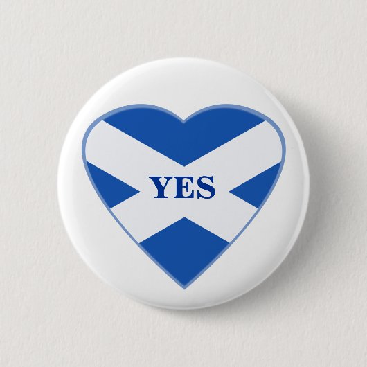 Scottish Independence Scotland Flag Heart Badge Ronde Button 5,7 Cm (Voorkant)