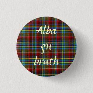 Scottish Independence Tartan Alba Gu Brath Pinback Ronde Button 3,2 Cm
