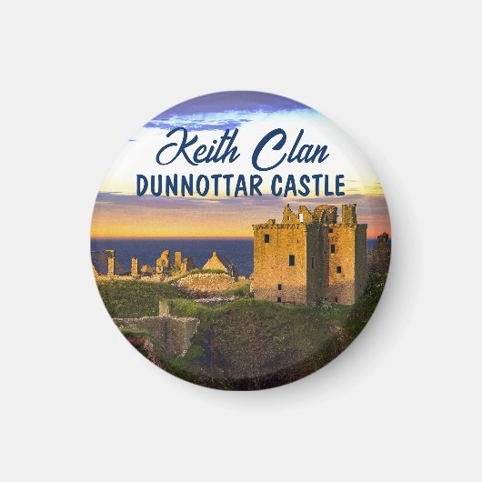 Scottish Keith Clan's Dunnottar Castle Magnet Magneet (Voorkant)