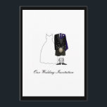 Scottish Kilt Faire-part de mariage - Navy Blue<br><div class="desc">Un faire-part de mariage mignon avec une mariée et un marié écossais avec des accessoires bleu marine. S'il vous plaît,  envoyez-moi un message si vous avez besoin d'aide pour customiser ce design. Correspondance du papier à lettres  



 étiquettes 


 
 merci... </div>