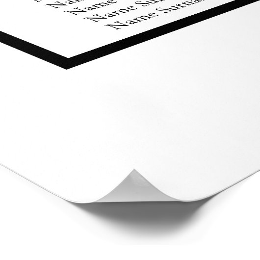 Scottish Kilt Wedding Table Seating Plan Poster (Hoek)