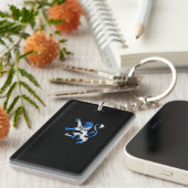 Scottish Lion in St. Andrew's kleuren Sleutelhanger (Voorkant Rechts)