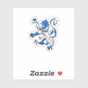 Scottish Lion in St. Andrew's kleuren Sticker