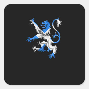 Scottish Lion in St. Andrew's kleuren Vierkante Sticker