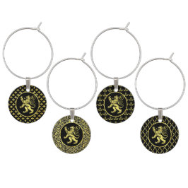 Scottish Lions Gold Personalize Wijnglashanger