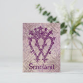 Scottish Luckenbooth Paars Celtic Knot Briefkaart (Staand voorkant)