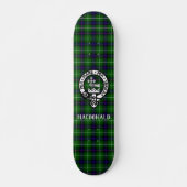 Scottish MacDonald Tartan & Crest Badge Skateboard (Voorkant)