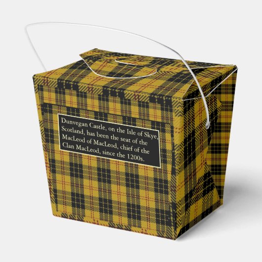 Scottish MacLeod Clan Dunvegan Castle Favor Box Bedankdoosjes (Achterkant)