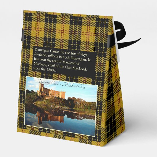 Scottish MacLeod Clan Dunvegan Castle Favor Box Bedankdoosjes (Achterkant)