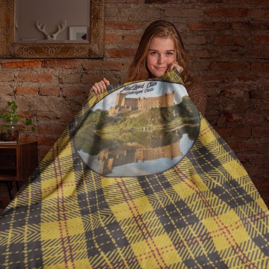 Scottish MacLeod Clan's Castle Sherpa Blanket Deken