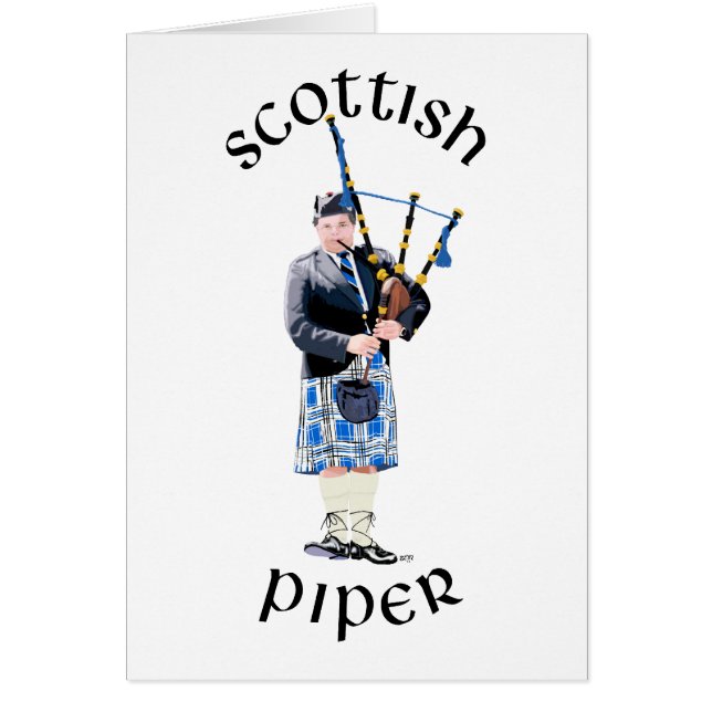 Scottish Piper - Blauw (Voorkant)