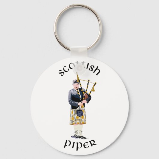 Scottish Piper - Tan Kilt Sleutelhanger (Voorkant)