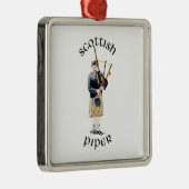 Scottish Piper - Tan Play Metalen Ornament (Rechts)