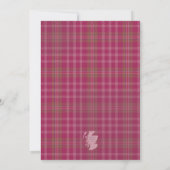 Scottish Primrose Tartan Invitation Kaart (Achterkant)