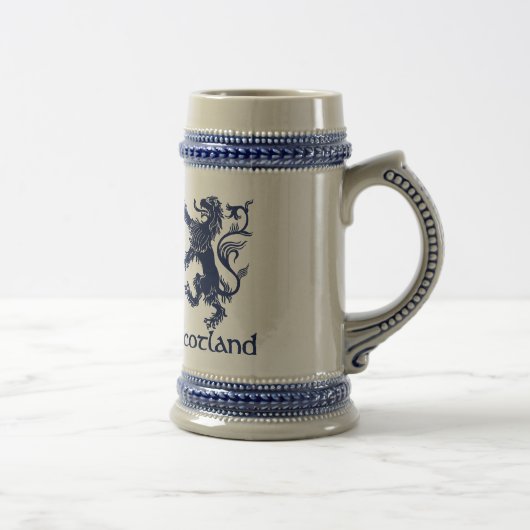 Scottish Rampant Lion Navy Blue Bierpul (Rechts)