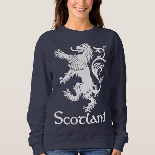 Scottish Rampant Lion Navy Blue Trui (Voorkant)