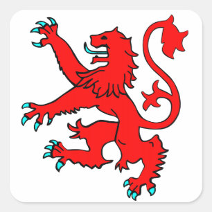 Scottish Rampant Lion Vierkante Sticker