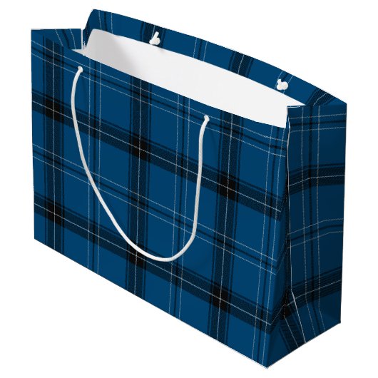 Scottish Ramsay Blue Tartan Groot Cadeauzakje (Achterkant Gekanteld)
