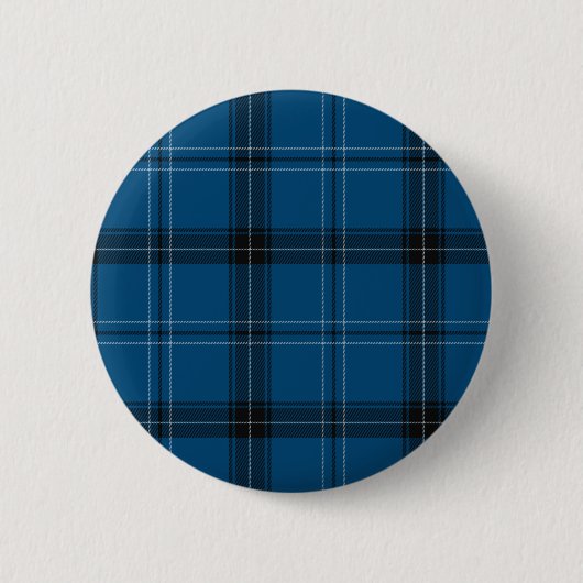 Scottish Ramsay Blue Tartan Ronde Button 5,7 Cm (Voorkant)