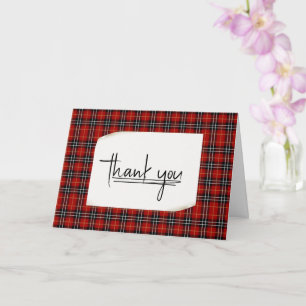 Scottish Red Black Tartan Plaid Kaart