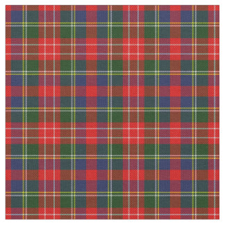 Scottish Red Green Pset Tartan Fabric Stof