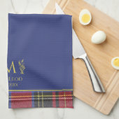 Scottish Red Tartan Gepersonaliseerd aangepaste na Theedoek (Quarter Fold)