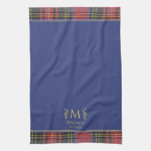 Scottish Red Tartan Gepersonaliseerd aangepaste na Theedoek (Verticaal)