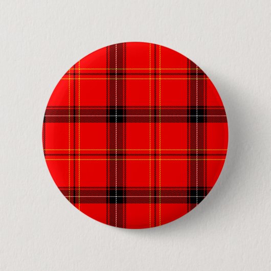 Scottish Red Tartan Ronde Button 5,7 Cm (Voorkant)
