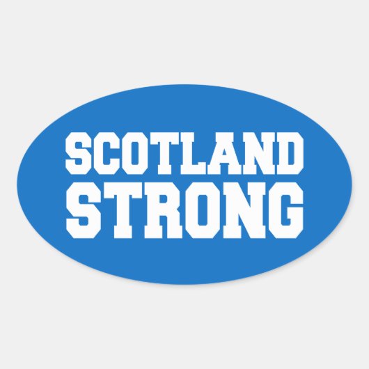 Scottish Referendum Scotland over Blue Ovale Sticker (Voorkant)