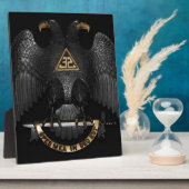 Scottish Rite 32 Degree Mason Eagle Fotoplaat (Zijkant)
