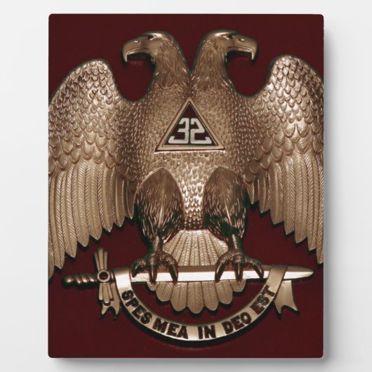 Scottish Rite 32 graden Mason Double Eagle Red Fotoplaat (Voorkant)