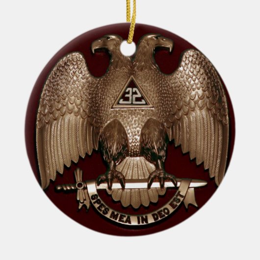 Scottish Rite 32 graden Mason Double Eagle Red Keramisch Ornament (Voorkant)