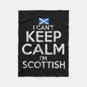 Scottish Roots Scotland Scots Can't Keep Calm Funn Fleece Deken (Voorkant)