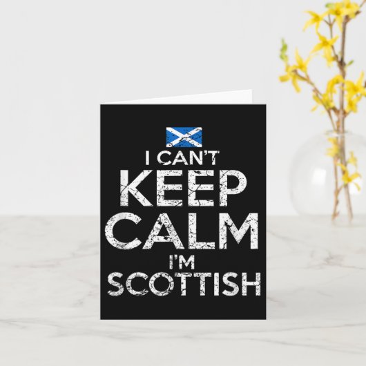 Scottish Roots Scotland Scots Can't Keep Calm Funn Kaart (Gele Bloem)