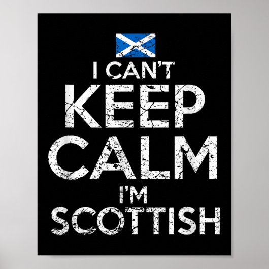 Scottish Roots Scotland Scots Can't Keep Calm Funn Poster (Voorkant)