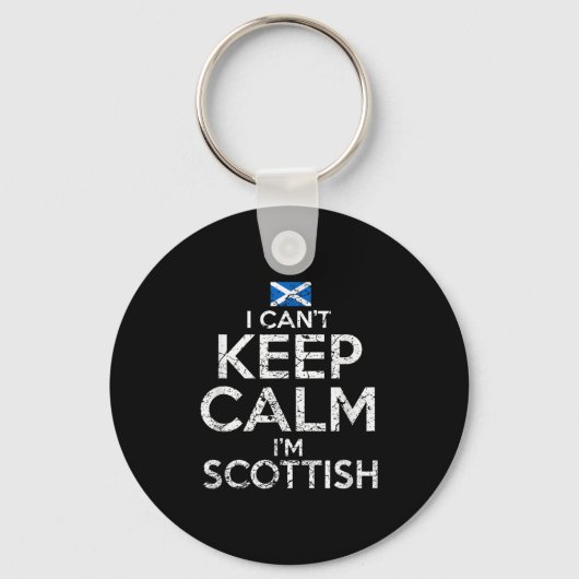 Scottish Roots Scotland Scots Can't Keep Calm Funn Sleutelhanger (Voorkant)