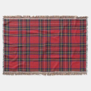 Scottish Royal Stuart Tartan Throw Blanket Deken