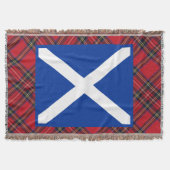 Scottish Saltire Flag of Scotland Throw Blanket Deken (Voorkant)